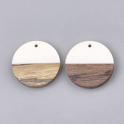 Resin & Wood Pendants RESI-S358-02B-M-1