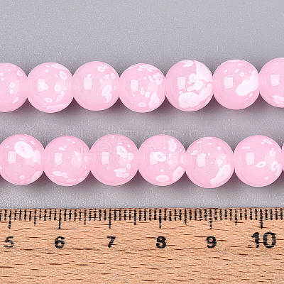 Baking Paint Glass Beads Strands DGLA-N015-10mm-02-1