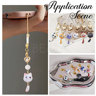 24Pcs 6 Colors Printed Alloy Pendants FIND-BM0001-80-1