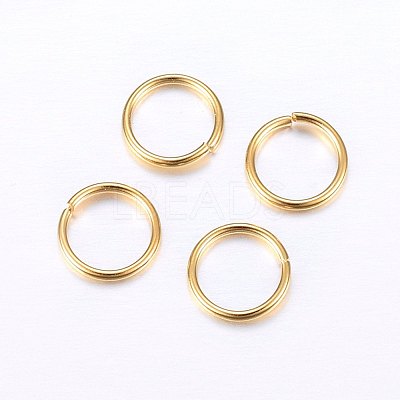 304 Stainless Steel Open Jump Rings X-STAS-O098-01G-07-1