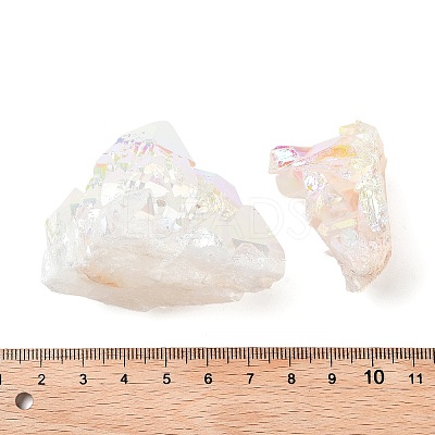 Electroplated Natural Druzy Quartz Crystal Cluster Ornaments LS-RABO-PW0001-179A-1
