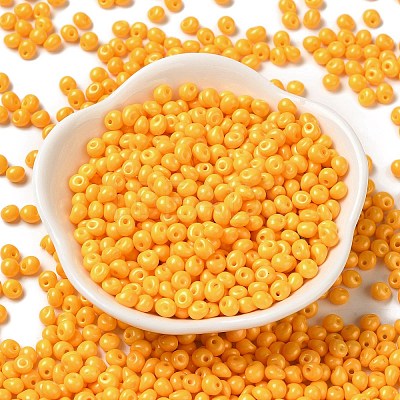6/0 Opaque Baking Paint Glass Seed Beads X1-SEED-M012-02A-21-1