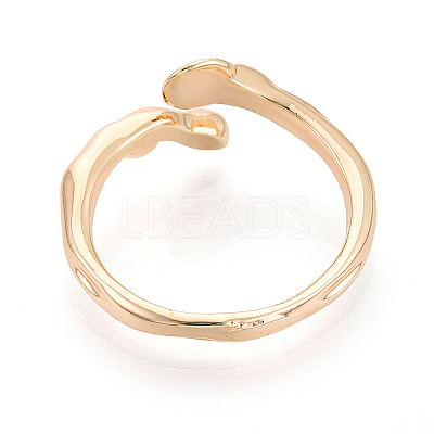 Brass Cuff Ring Settings KK-T076-41G-1