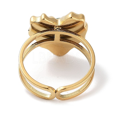 Ion Plating(IP) 304 Stainless Steel Ring RJEW-B059-04G-02-1