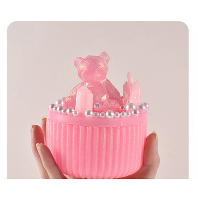 Column DIY Silicone Bear Storage Box Molds LS-DIY-G079-20D-1