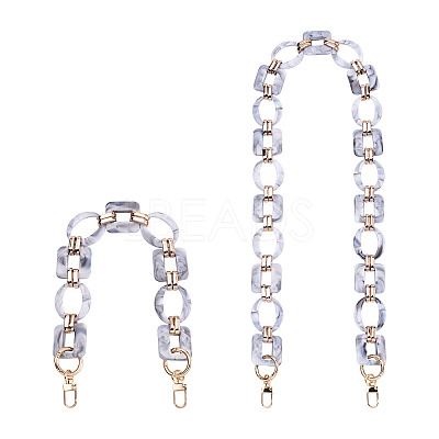 2Pcs Oval & Square Acrylic Bag Handle FIND-GN0001-14A-1