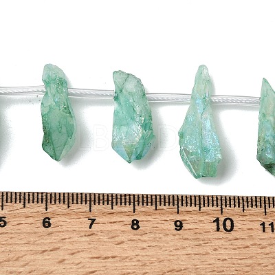 Electroplated Natural Quartz Crystal Beads Strands G-G890-A-12-1