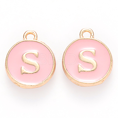 Golden Plated Alloy Enamel Charms X-ENAM-S118-07S-1