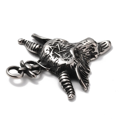 304 Stainless Steel Big Pendants STAS-L262-15AS-1