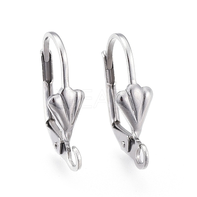 Tarnish Resistant 304 Stainless Steel Leverback Earring Findings X-STAS-K198-02P-1