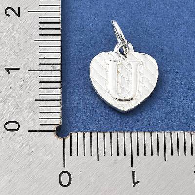 925 Sterling Silver Heart with Capital Letter Charms STER-S009-13U-S-1