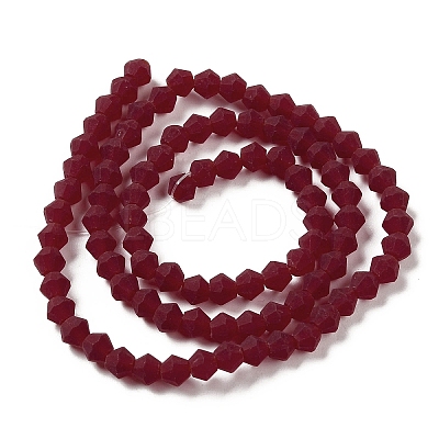 Imitate Austrian Crystal Frosted Glass Beads Strands EGLA-A039-T2mm-MD27-1