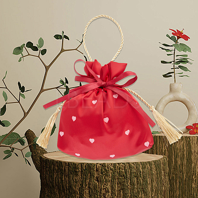 Heart Printed Cloth Drawstring Storage Bags ABAG-WH20010-20C-01-1