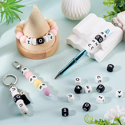 20Pcs Food Grade Eco-Friendly Silicone Beads SIL-TADJ0001-01O-1