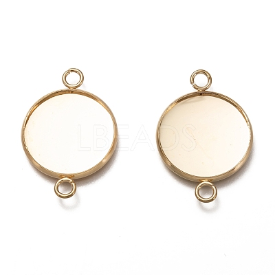 304 Stainless Steel Cabochon Connector Settings STAS-H130-23E-G-1