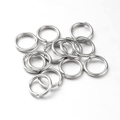 Eco-Friendly PVD Vacuum Plating & Long-Lasting Plated Brass Open Jump Rings KK-E663-8mm-P-1