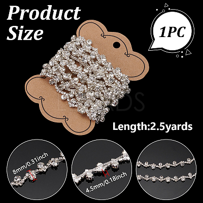 2.5 Yards Brass Rhinestone Strass Chains CHC-UN0001-05-1