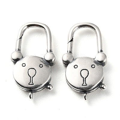 925 Thailand Sterling Silver Lobster Claw Clasps STER-D003-15AS-1
