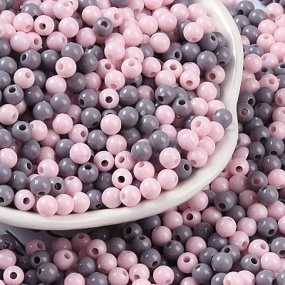 Opaque Acrylic Beads OACR-H118-07B-09-1
