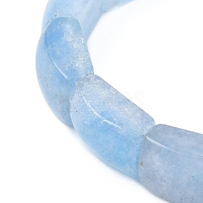 Natural Quartz Crystal Bead Stretch Bracelets for Women Men BJEW-C097-02A-22-1