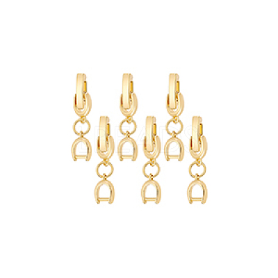 6Pcs Brass Watch Band Clasps DIY-BC0013-44A-G-1