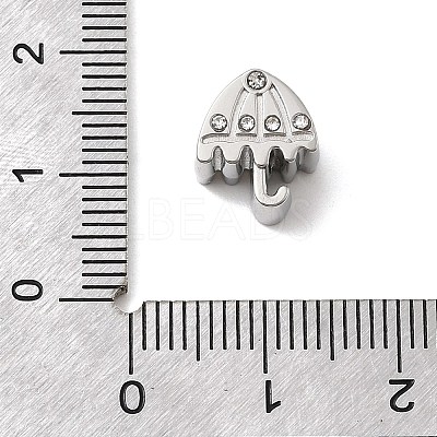 304 Stainless Steel Rhinestone European Beads STAS-D153-30P-1