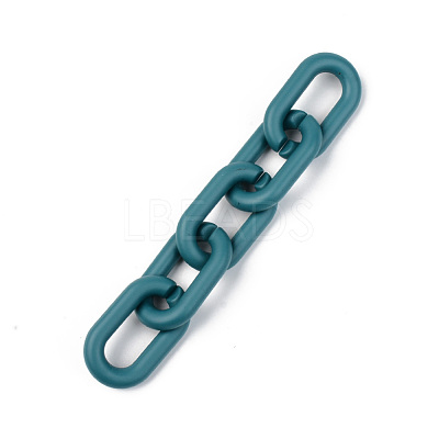 Opaque Spray Painted Acrylic Linking Rings OACR-T024-02-I01-1