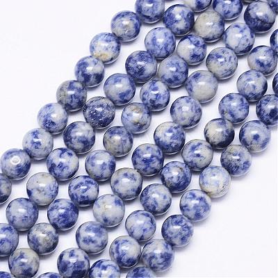 Natural Blue Spot Jasper Bead Strands G-F425-26-1