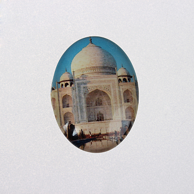 The White House Photo Glass Oval Cabochons X-GGLA-N003-18x25-F21-1
