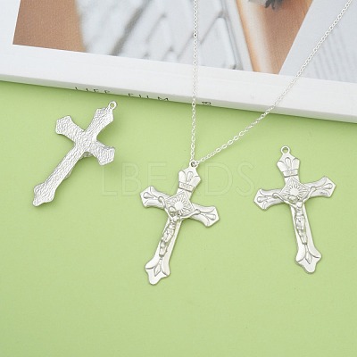 Alloy Crucifix Cross Pendants EC1053-P-1