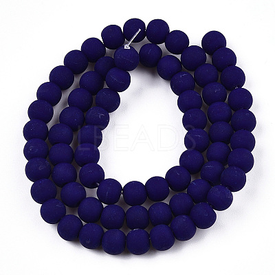 Opaque Glass Beads Strands GLAA-T032-P6mm-MD03-1