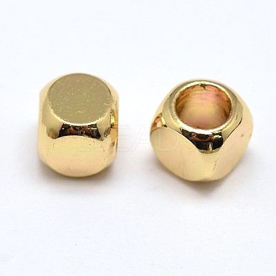 Brass Cube Beads X-KK-M085-A-07G-NR-1