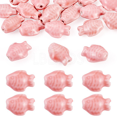 18Pcs Handmade Porcelain Beads Strands PORC-TADJ0001-04A-1
