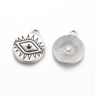 Rack Plating Tibetan Style Alloy Pendant Rhinestone Settings TIBEP-L005-08AS-1