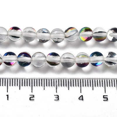 Synthetic Moonstone Beads Strands G-P528-J01-08-1