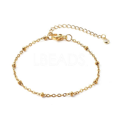 304 Stainless Steel Paperclip & Satellite Chains Bracelet Set X-BJEW-JB06523-1