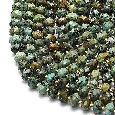 Natural African Turquoise(Jasper) Beads Strands G-P573-A29-01-1