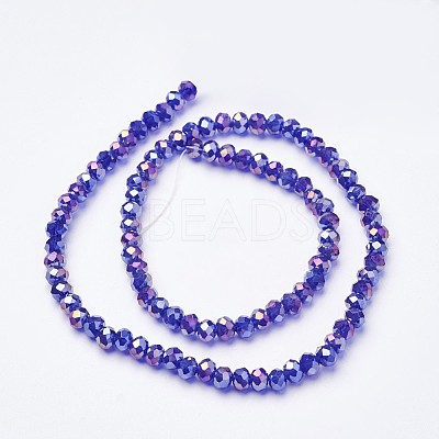Electroplate Glass Beads Strands EGLA-D020-3x2mm-67-1