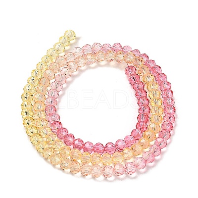 Transparent Painted Glass Beads Strands X1-DGLA-A034-T4mm-A07-1