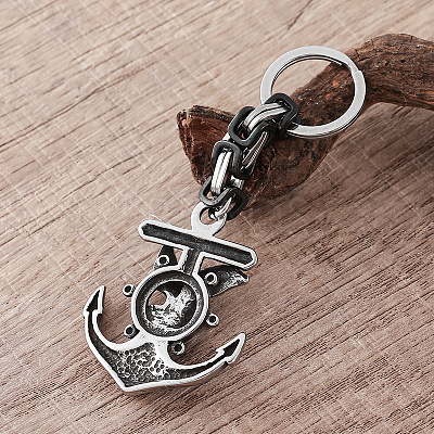 Vintage 304 Stainless Steel Anchor with Eagle Keychains ZH6166-1
