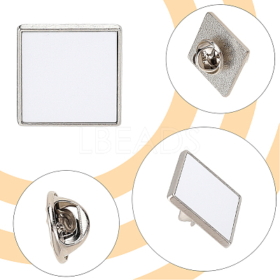 10 Sets Sublimation Blank Brooch Pins FIND-SP0004-08B-1