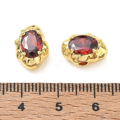 Brass Pave Cubic Zirconia Beads CU-CBA42CA-06G-02-1