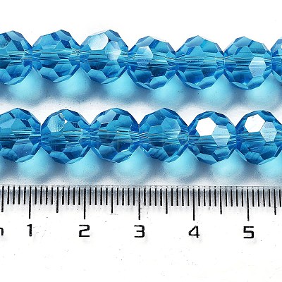 Electroplate Transparent Glass Beads Strands EGLA-A035-T10mm-A08-1