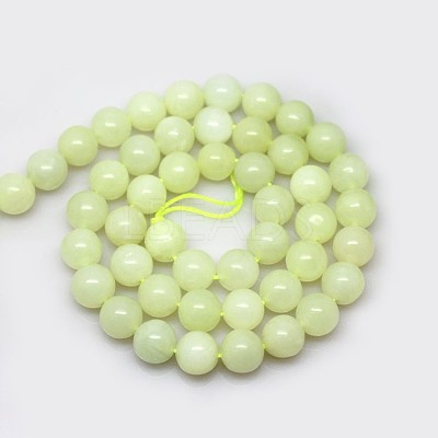 Natural New Jade Beads Strands X-G-G763-09-8mm-1