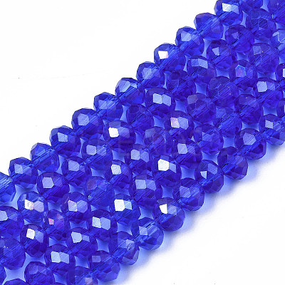 Electroplate Glass Beads Strands EGLA-A044-T3mm-B31-1