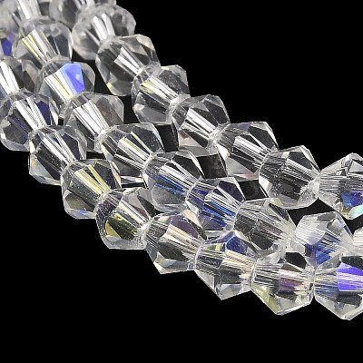 Transparent Electroplate Glass Beads Strands EGLA-A039-T3mm-L13-1