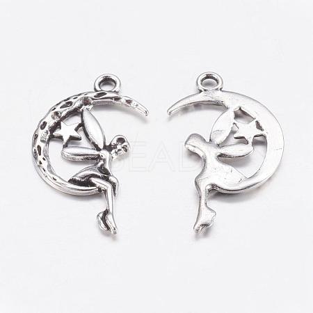 Zinc Alloy Fairy Sprite Charms PALLOY-A18526-AS-LF-1