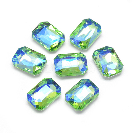 Pointed Back Glass Rhinestone Cabochons RGLA-T019-13x18mm-06-1