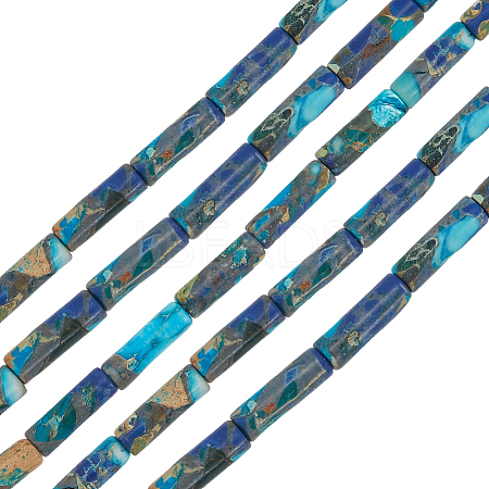 1 Strand Assembled Synthetic Turquoise and Imperial Jasper Beads Strands G-PA0001-59-1