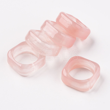 Imitation Jelly Style Resin Finger Rings RJEW-S046-003-C01-1